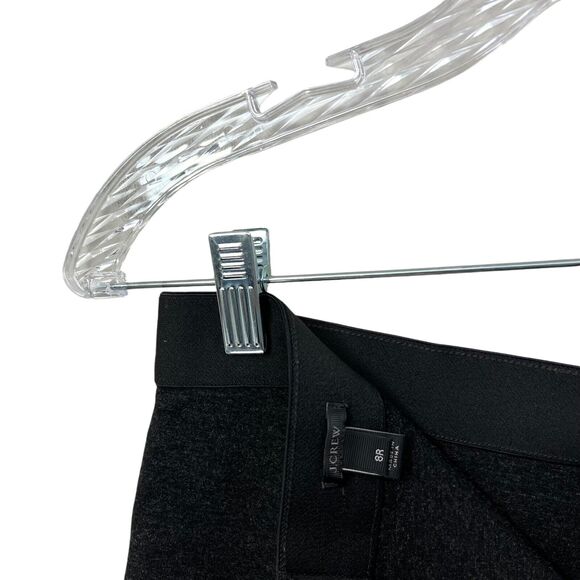 J. Crew Women Pixie Pants Ponte Stretch Mid Rise Back Zipper Charcoal Grey Sz 8R - Picture 6 of 6